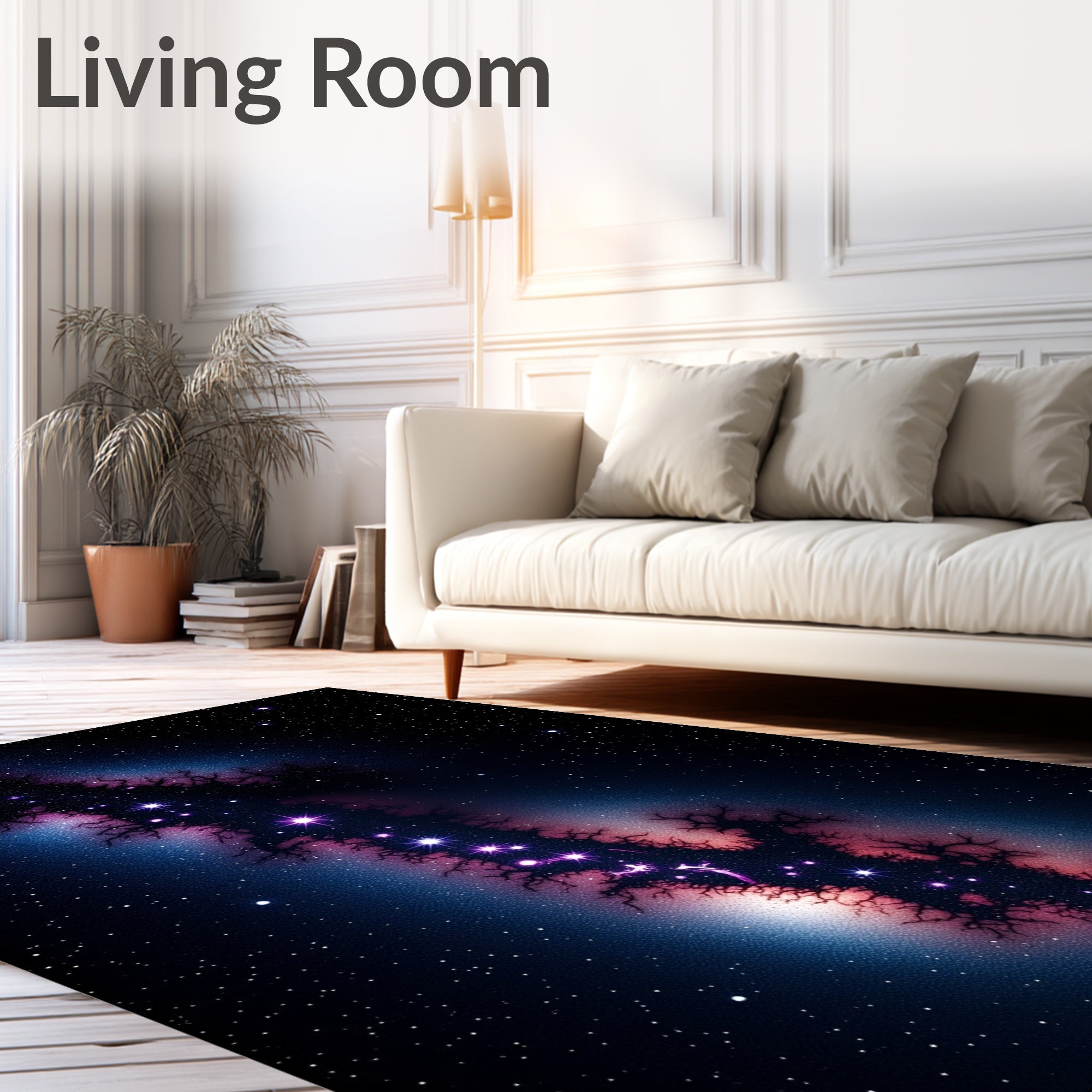 Cosmic Nebula Starry Night Rug