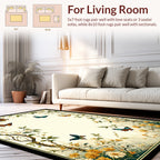 Whimsical Butterflies Blossom Nature Design Rug