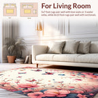 Whimsical Floral Butterflies Pattern Rug