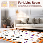 Spooky Halloween Bats Spiders Design Rug