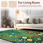 Whimsical Butterflies and Bees Garden Rug