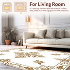 Art Nouveau Floral Scrollwork Design Rug