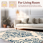 Classic Damask Swirl Motif Rug