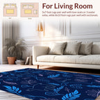 Whimsical Animals And Leaves Seamless Pattern Rug