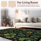 Dark Floral Vines Pattern Rug