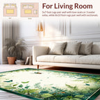 Lush Garden Butterfly and Beetle Design Rug