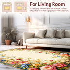 Vibrant Floral Vine Pattern Rug