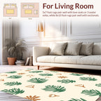 Foliage and Floral Abstract Pattern Rug