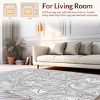Abstract Topographical Contour Pattern Rug