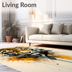 Wild Tiger Splash 2 Tone Pattern Rug