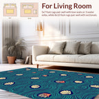 Oceanic Waves Shell Pattern Rug