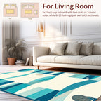 Coastal Waves Shells Motif Rug