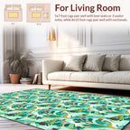 Abstract Organic Flowing Shapes Rug