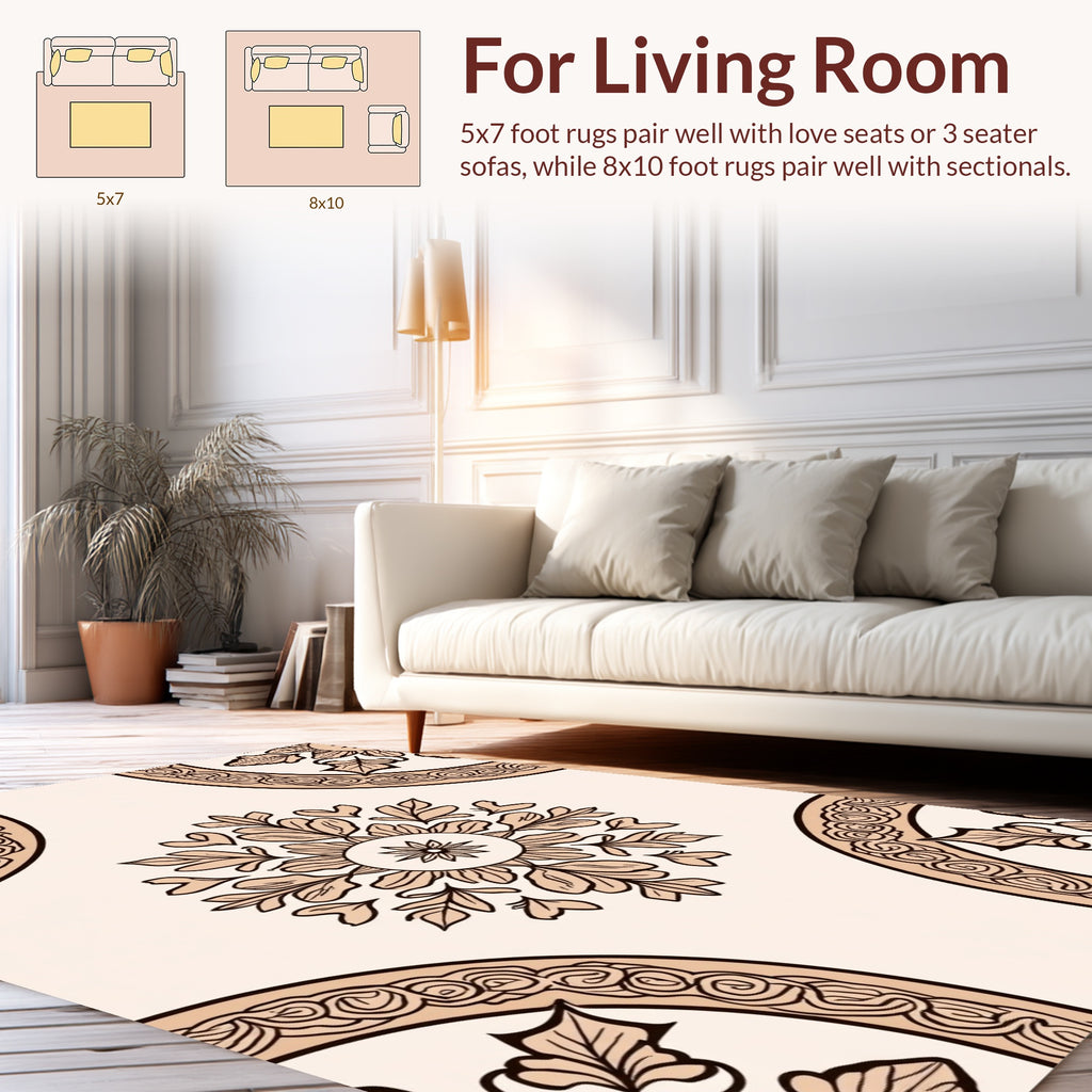 Classic Floral Medallion Patterned Rug