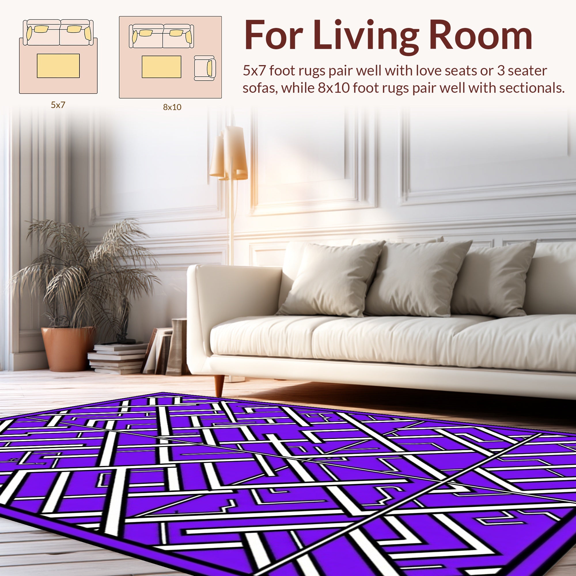 Interlocking Geometric Pattern Rug