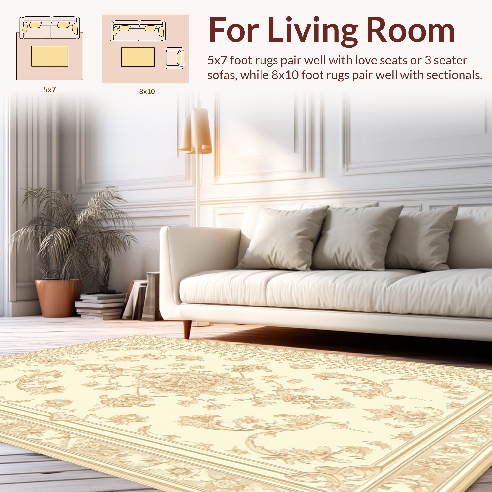 Classic Floral Ornate Design Rug