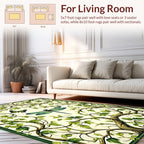 Elegant Garden Vines Dragonfly Butterfly Rug