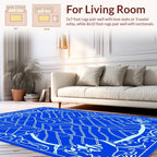 Art Nouveau Blue Figure Pattern Rug