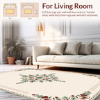 Floral Medallion With Leafy Accents Rug