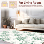 Delicate Floral Vines Botanical Design Rug