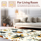 Whimsical Insect Floral Pattern Rug