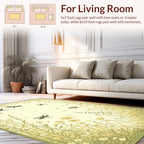 Dragonfly Garden Whimsical Floral Design Rug