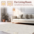 Delicate Floral Line Art Rug