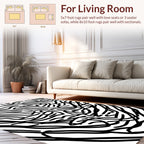 Abstract Zebra Stripe Pattern Design Rug