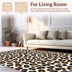 Leopard Print Classic Neutral Tone Rug