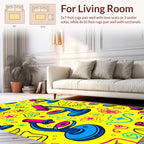 Fun Microscope Doodle Pattern Rug