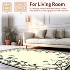 Vine and Leaf Border Design Rug