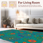 Vintage Floral Vine Pattern Rug