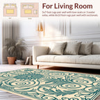 Floral Swirls Patterned Aesthetic Rug
