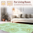 Retro Floral Outline Pattern Rug