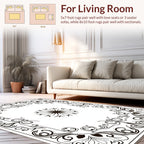 Ornate Floral Scrollwork Centerpiece Rug
