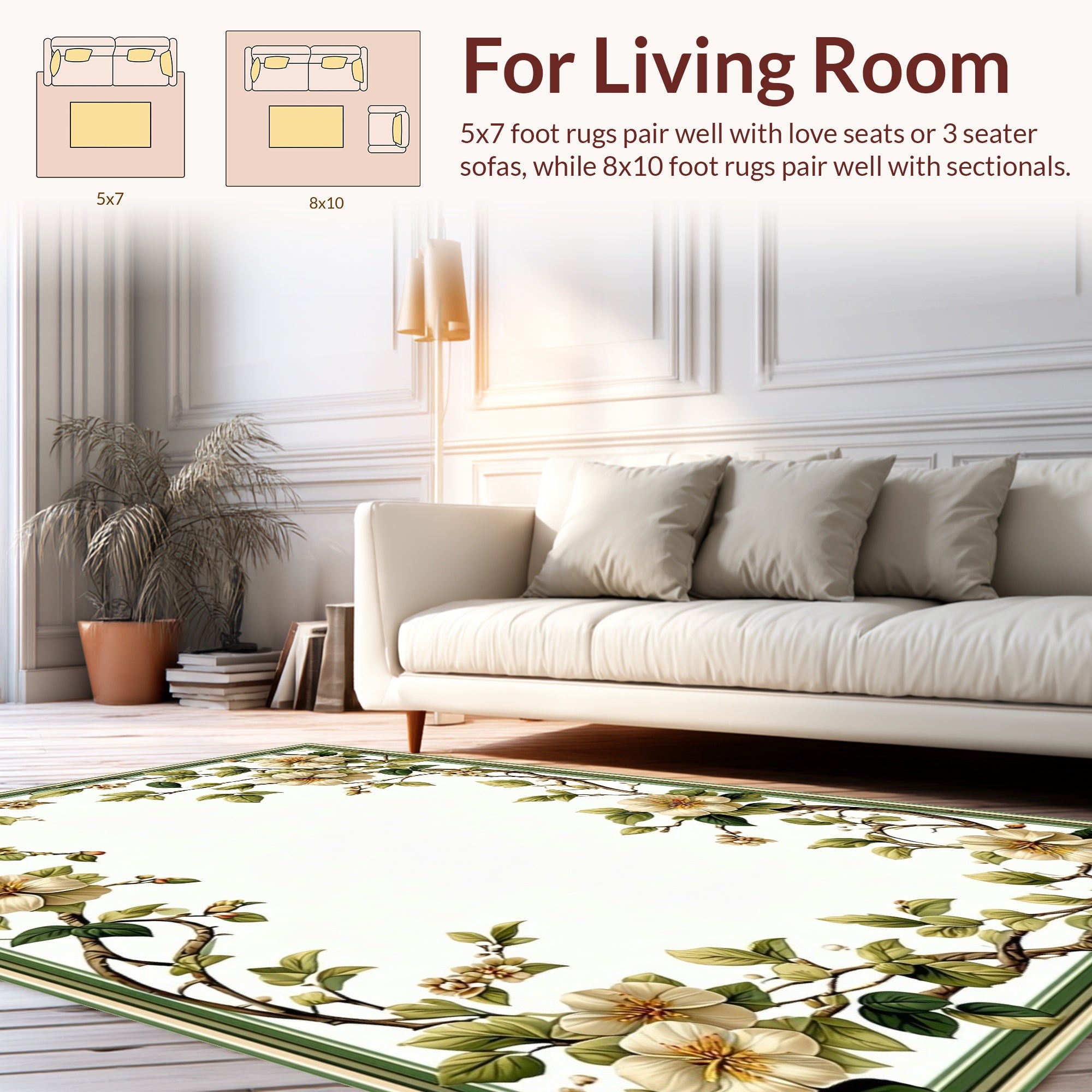 Floral Vine Delightful Pattern Rug