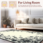 Vintage Floral Branches Nature Pattern Rug