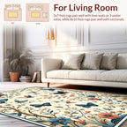 Whimsical Butterfly Floral Garden Rug