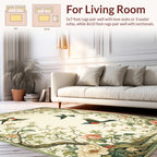 Floral Birds Enchanting Garden Tapestry Rug