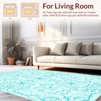 Art Nouveau Floral Swirl Pattern Rug