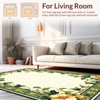 Ornate Floral Vine Border Design Rug