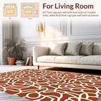 Abstract Swirl Creamy White Design Rug