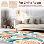 Swirl Shell Abstract Graphic Design Rug