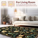 Art Nouveau Floral Butterfly Pattern Rug