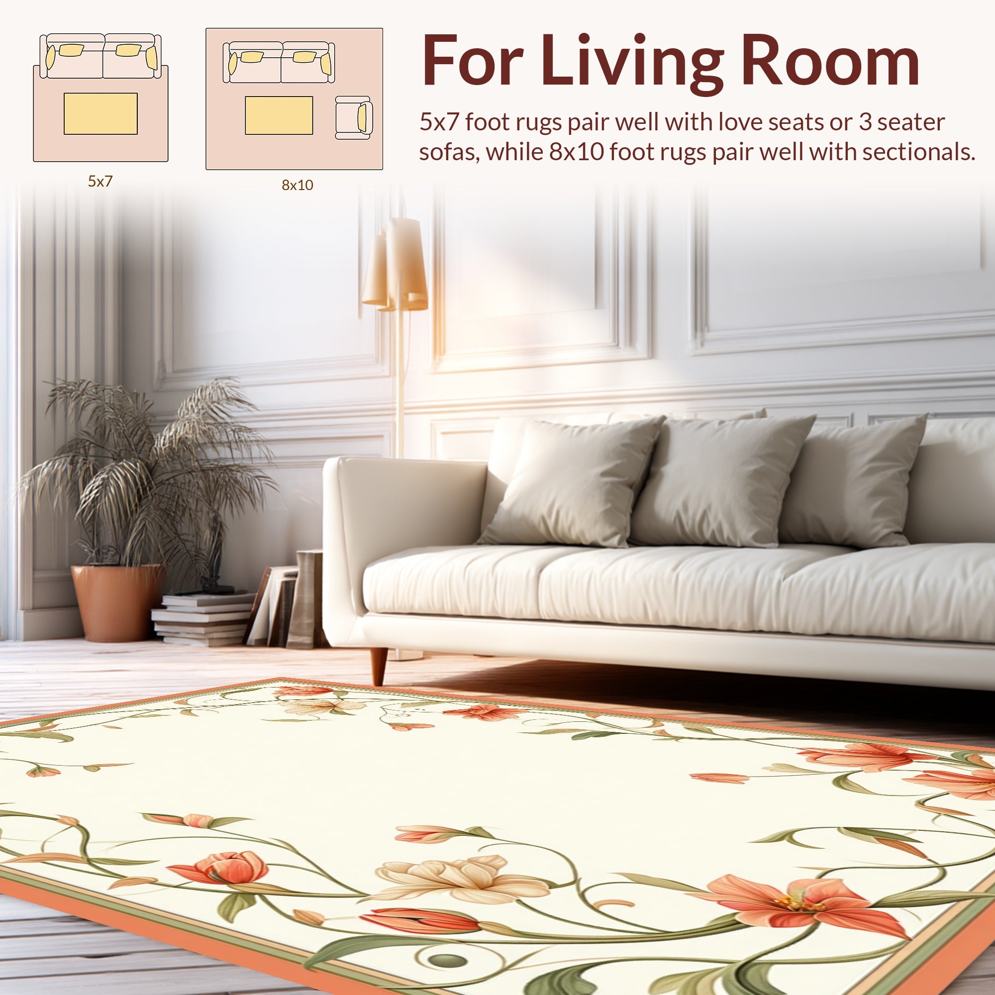 Floral Vine Inspired Clementine Rug