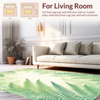 Green Fern Patterned Woodland Rug