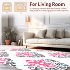 Damask Style Floral Pattern Rug