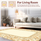 Ornate Floral Scrollwork Border Rug