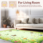 Whimsical Garden Butterfly Pattern Rug
