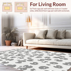 Abstract Grey Spots Pattern Rug